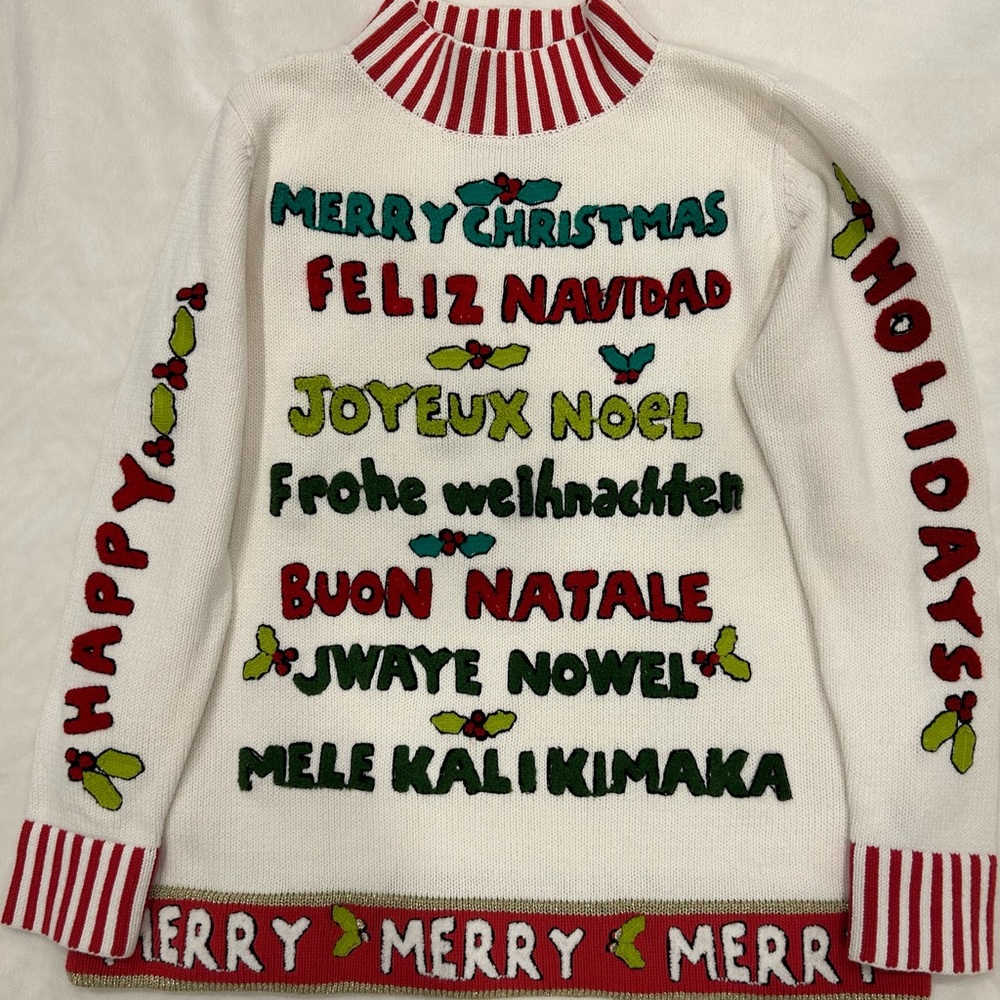 Nordstrom Rack Christmas Holiday Sweater w/ Pockets Cotton Blend Size XL